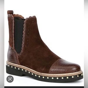 Free people brown studded booties